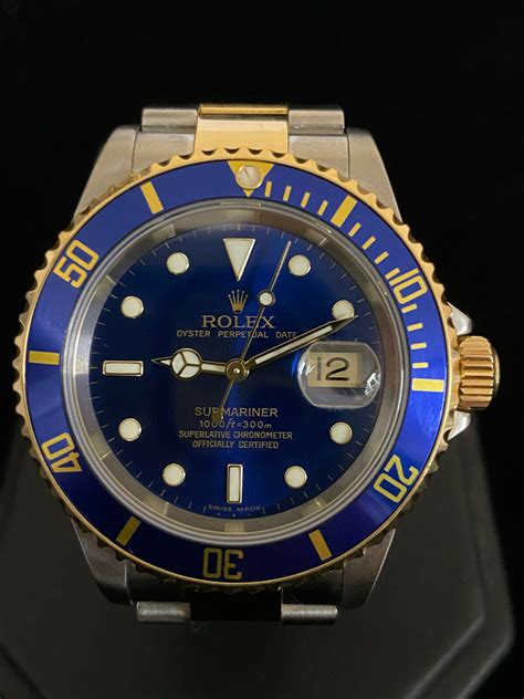 rolex submariner blu acciaio e oro jubilee|rolex submariner blue.